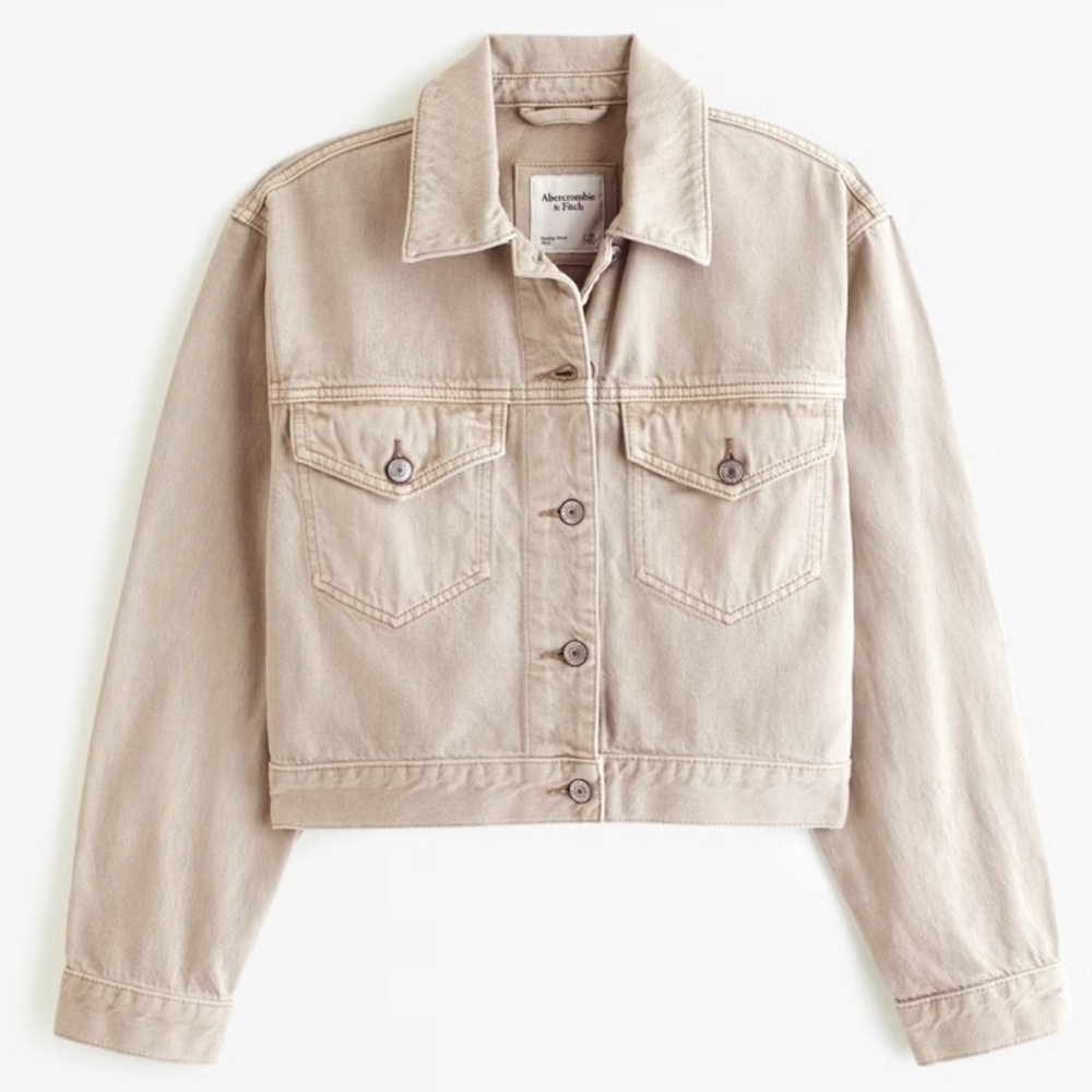 Abercrombie & Fitch Women's Beige Denim Jacket